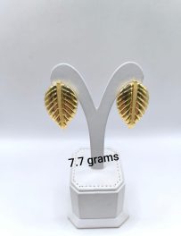 Golden Leaf Whisper Earrings (Ref: JW004)