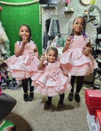 Baby Pink Princess Gown with Side Bow (Ref: KW006)