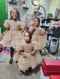 Sparkle Princess Gown with Beads & Glitters (Ref: KW007)