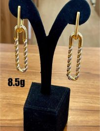 Golden Cascade Chain Earrings (Ref: JW008)